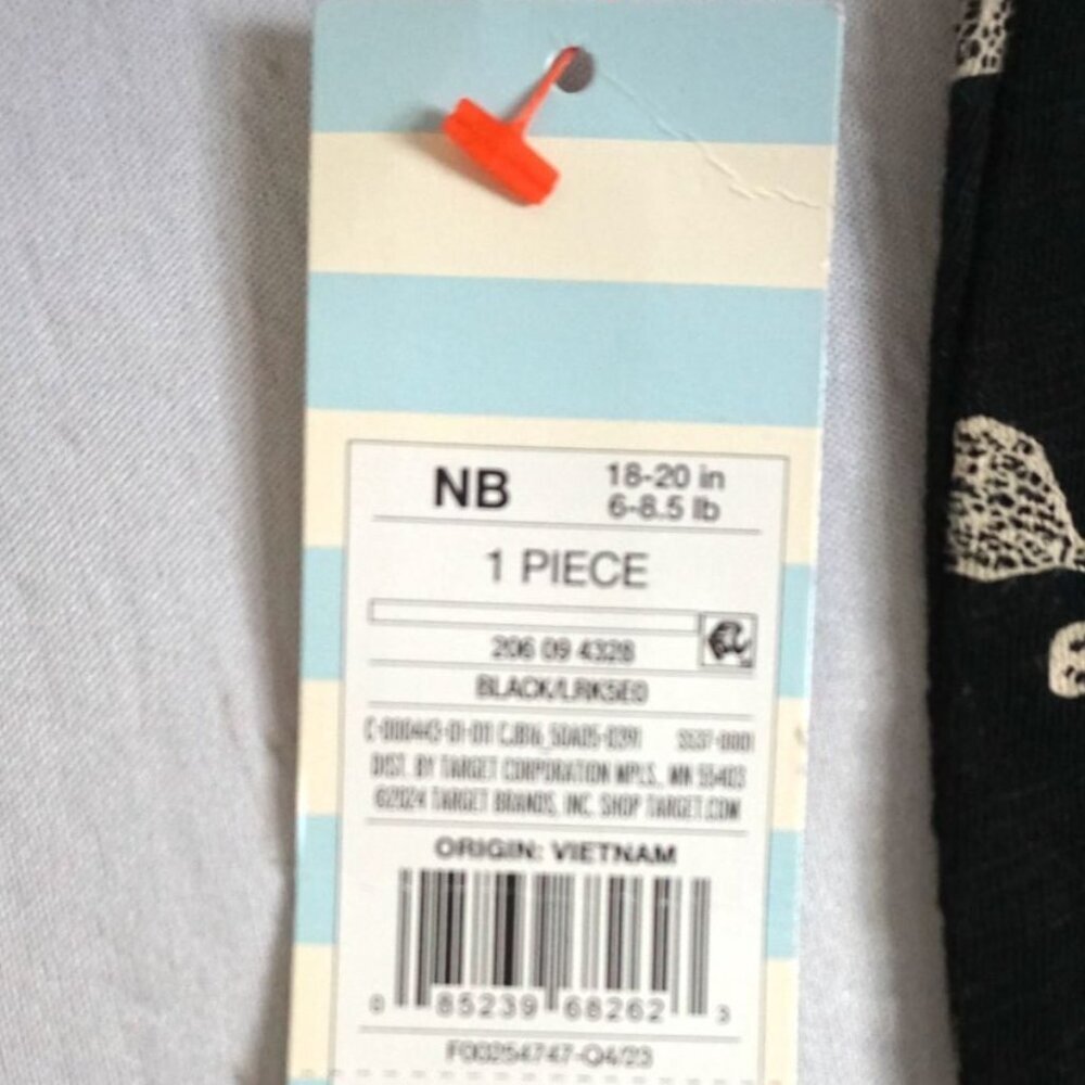 Cat & Jack Baby Girls' Black Romper - Size Newborn, NWT - Picture 6 of 7